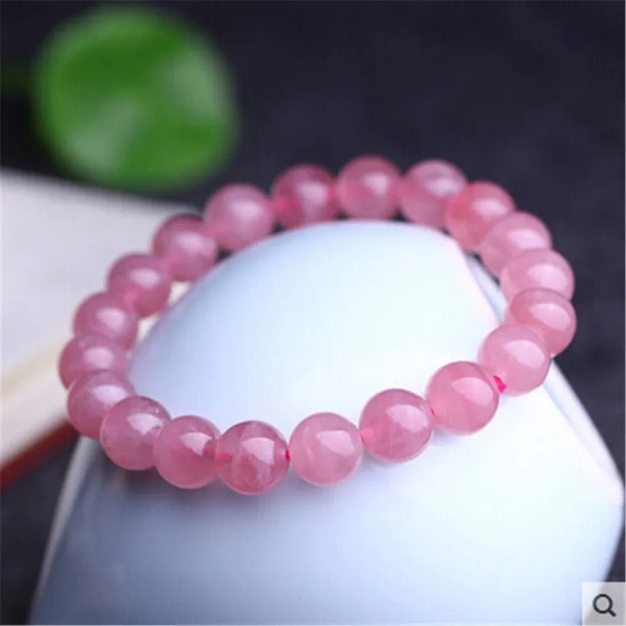 Natural Rose Quartz Bracelet | Attract The Opposite Sex, Improve Interpersonal Relationships, And Heal The Soul