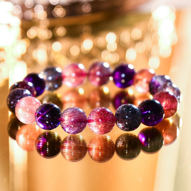 Super Seven Crystal Bracelet | Attract The Opposite Sex, Improve Interpersonal Relationships, And Heal The Soul