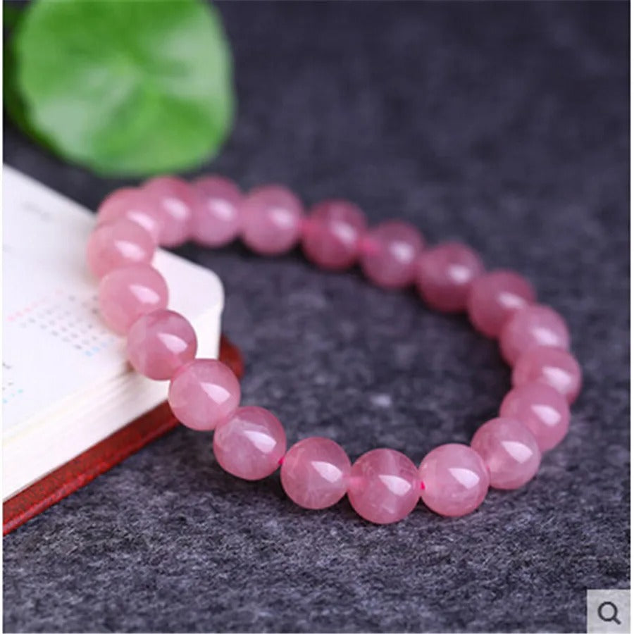 Natural Rose Quartz Bracelet | Attract The Opposite Sex, Improve Interpersonal Relationships, And Heal The Soul